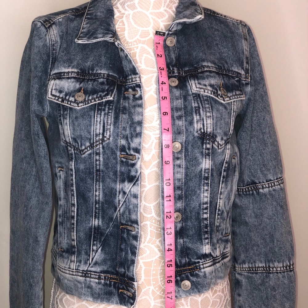 RUMORS DENIM FREE PEOPLE CROPPED Trucker Jacket